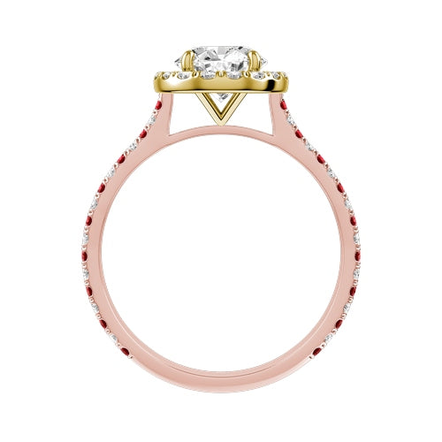 Round Natural Diamond Bridal Ring — front