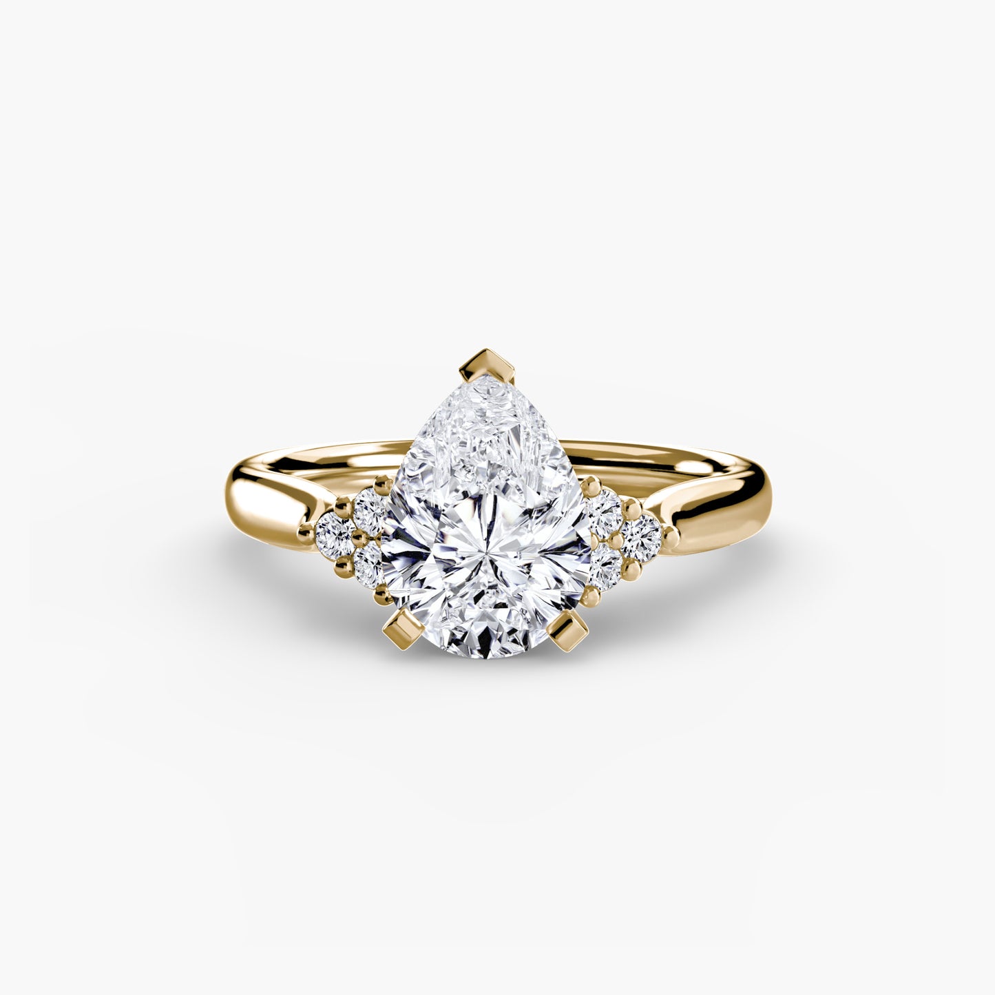 Solitaire with Cluster Shoulders 2